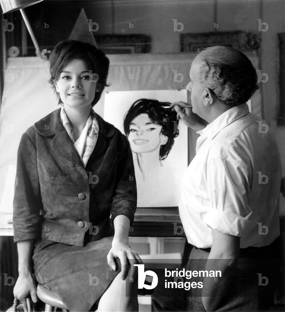 Pascale Petit Posing For Painter Brenot For Film Julie La Rousse April 24, 1959 (b/w photo)