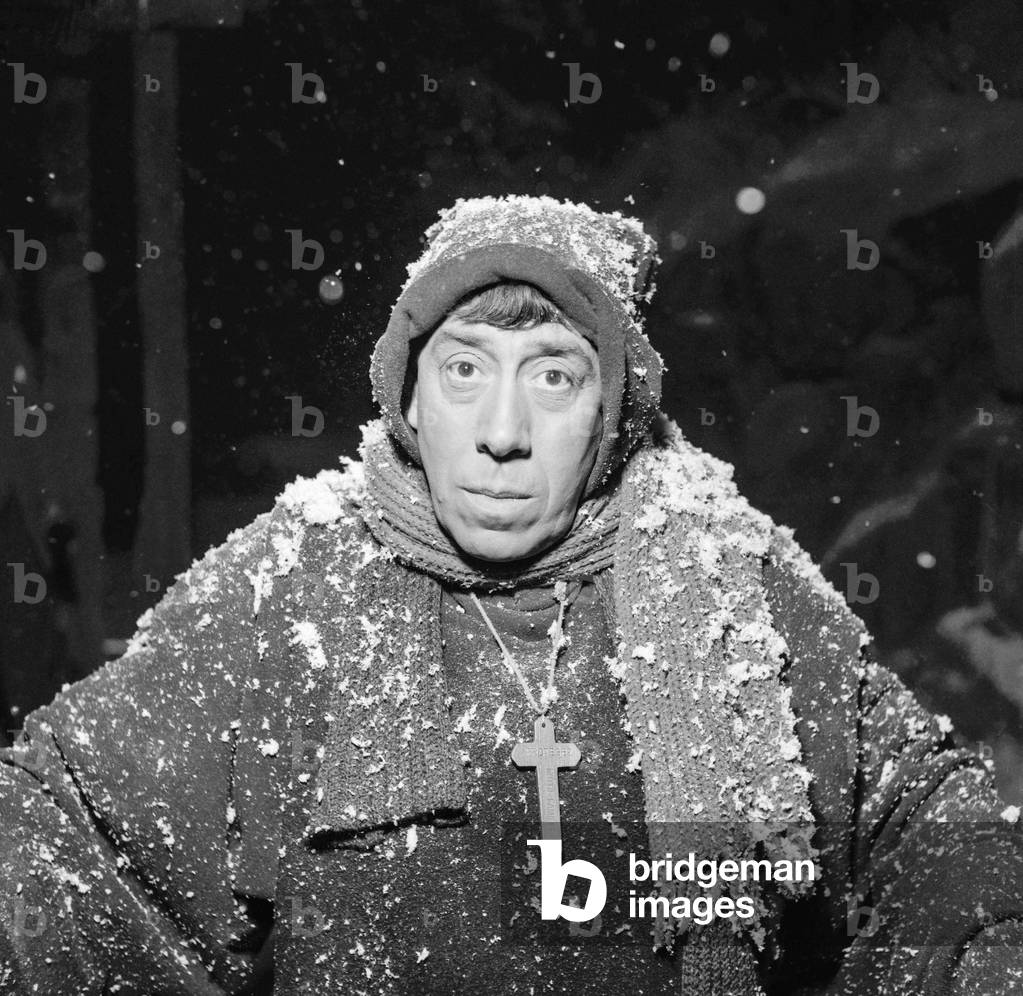 French actor Fernandel on set of film 