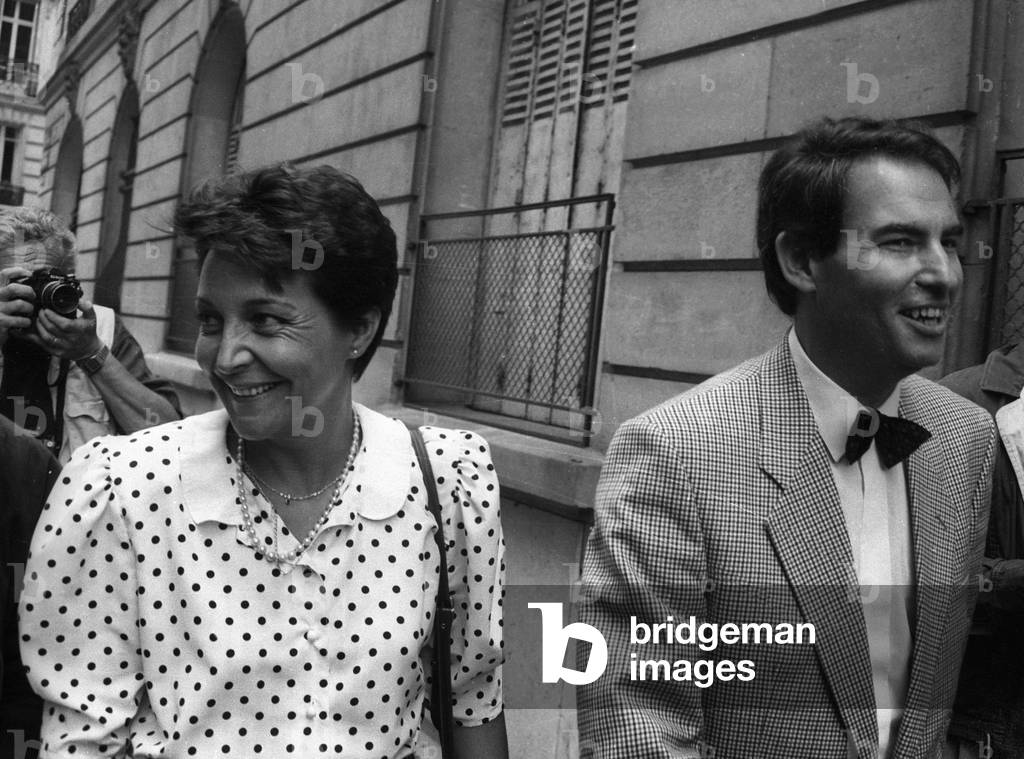 Yann Piat and Francois Bachelot (b/w photo)