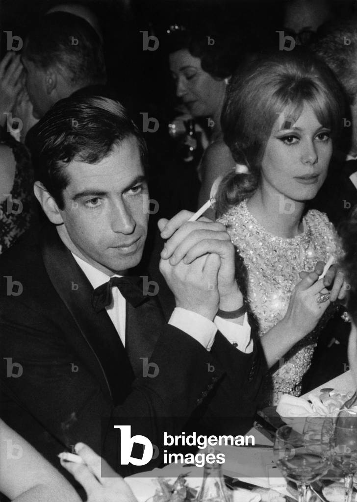 Roger Vadim And Catherine Deneuve At A Gala February 25, 1963 (b/w photo)