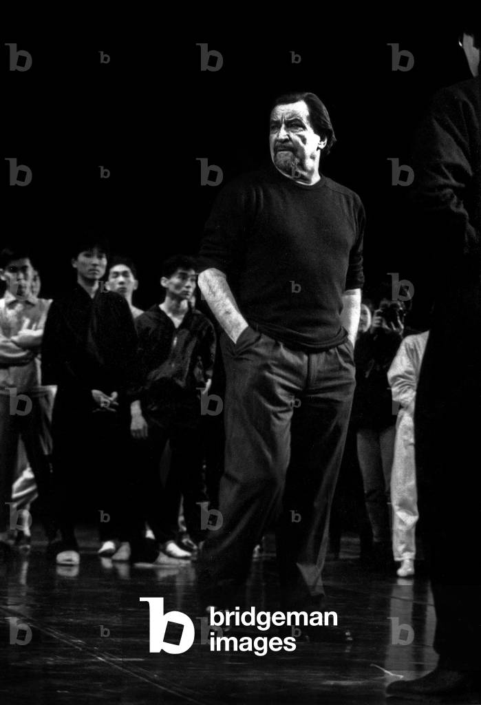 French Choreographer Maurice Bejart Dduring Rehearsal With Ballet of Tokyo of 