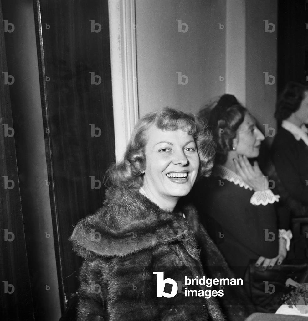 French Actress Junie Astor at Opening of A Movie Theater (