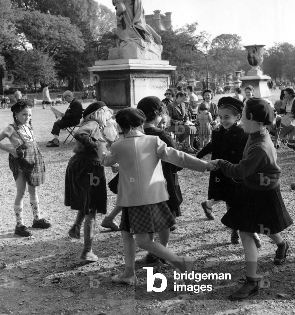 Children Playing In The Round October 11, 1957 (b/w photo)