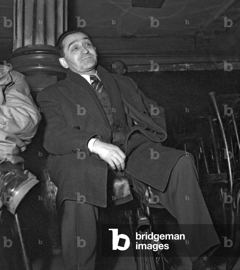 French Politician Pierre Mendes France Attending The Congress of The Radical Party, Salle Wagram, Paris, December 2, 1948 (b/w photo)