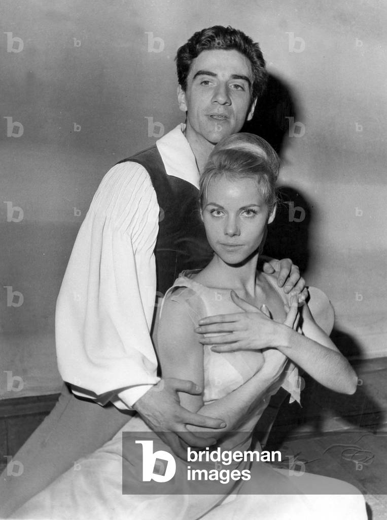 Dancers Jean Guilano and Mireille Negre during Rehearsal of Ballet 