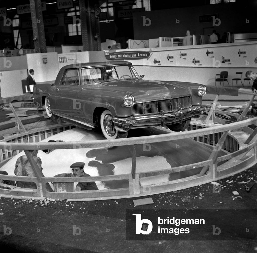 Paris Motor Show, October 6, 1955 : Ford Continental Mark Ii Car (b/w photo)