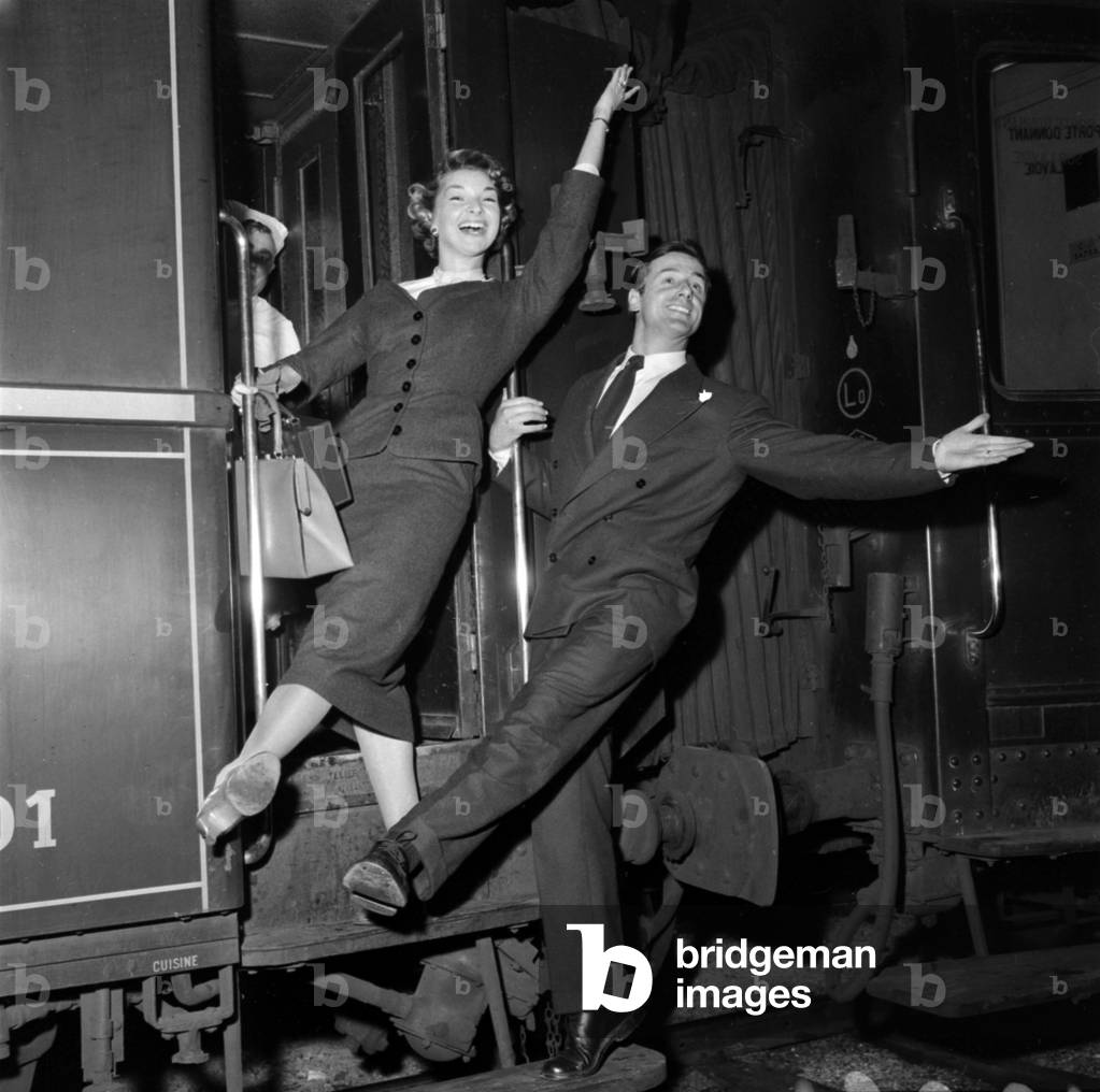 Colette Marchand and Serge Perraut (b/w photo)