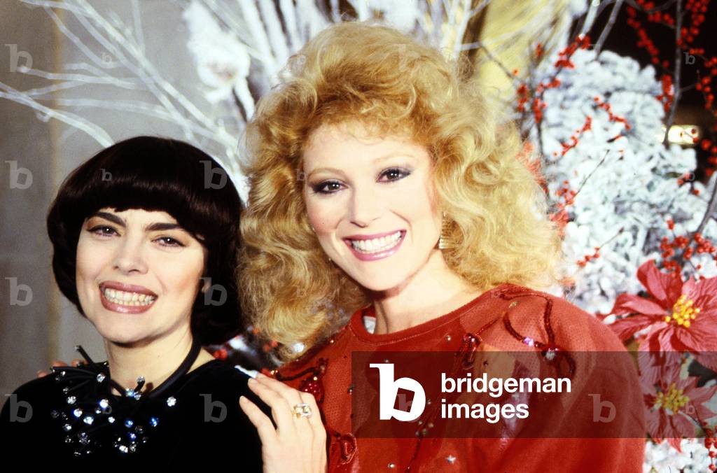 Singer Mireille Mathieu With Audrey Landers in The 80'S (photo)