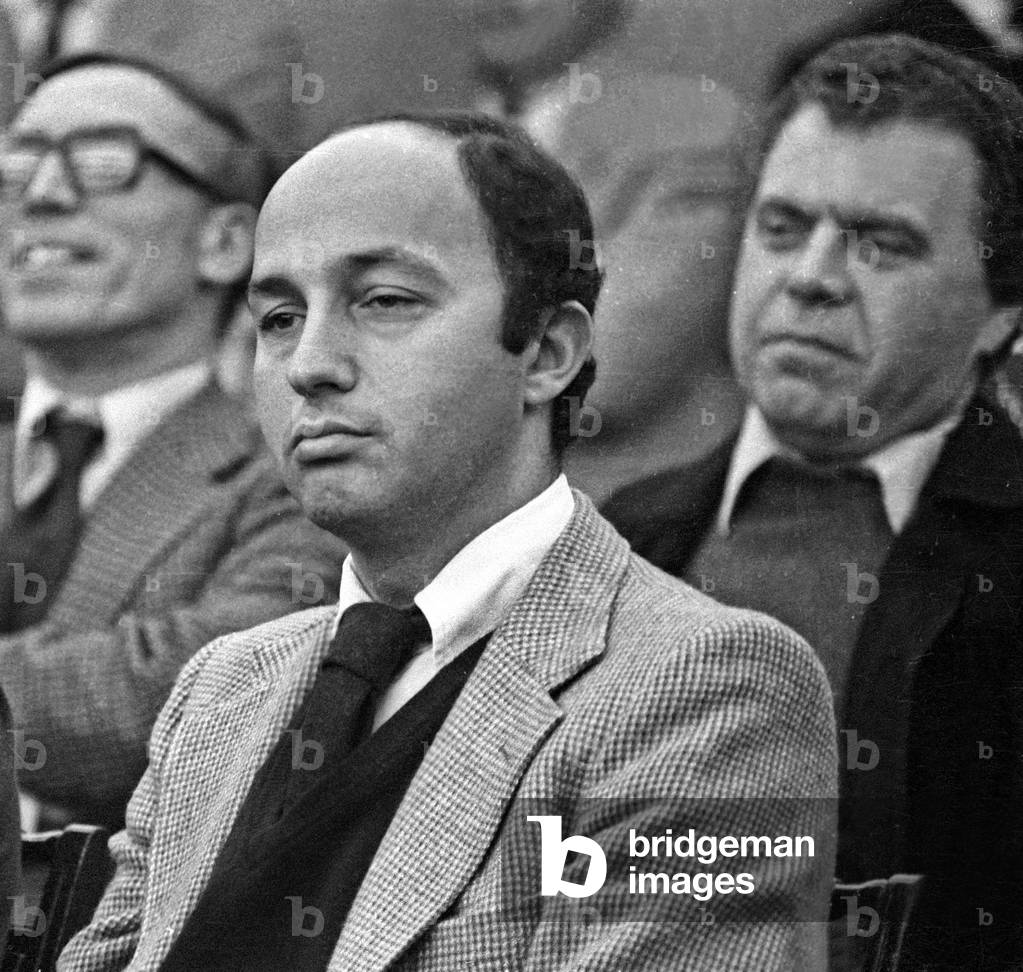 Laurent Fabius Attending Radio Program Listening Francoismitterrand November 19, 1979 (b/w photo)