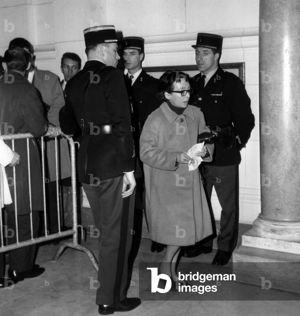 French Writer Marguerite Duras Arriving at Law Courts in Paris To Attend Trial Sued By French Deputy Pierre Lemarchand Against The Paper 
