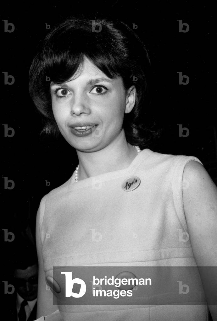 Annie Duperrey As Socialist Candidate January 29, 1967 in Paris (b/w photo)