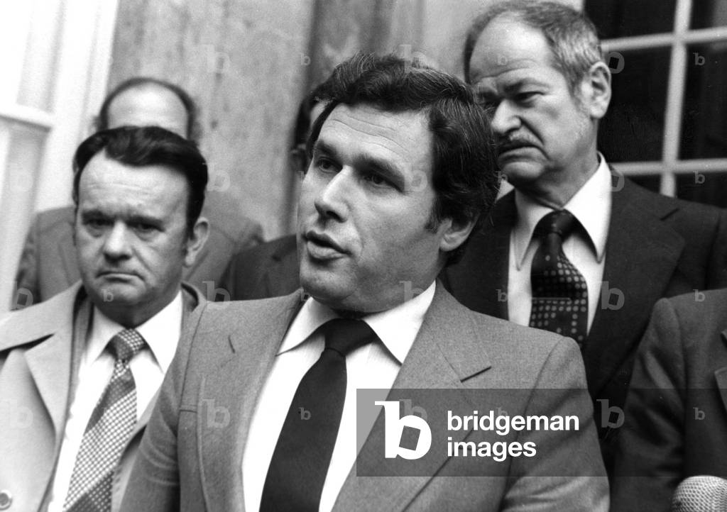 Andre Henry, General Secretary of The French Federation of National Education, After his Delegation Had Been Received By Prime Minister Raymondbarre March 11, 1980 (b/w photo)