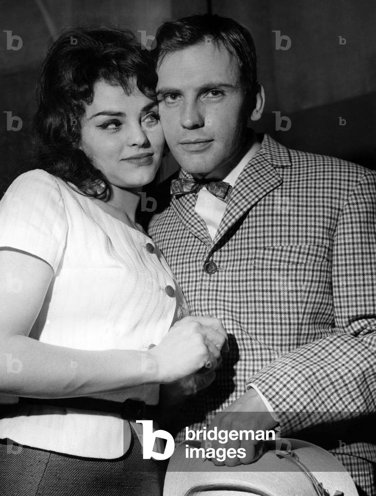 Catherine Rouvel and Jean Louis Trintignant on The Last Rehearsal For The Play 'Marius', Theatre Des Varietes, Paris, April 10, 1962 (b/w photo)