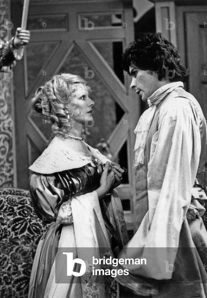 Delphine Seyrig and Jacques Weber during Filming of Play 