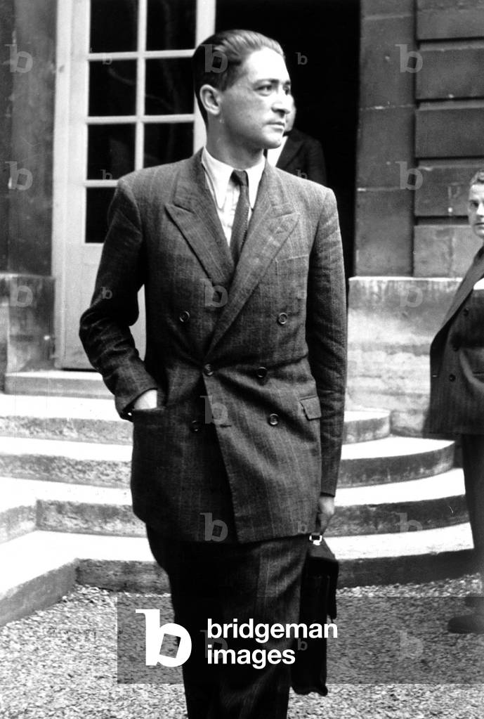 Rene Arthaud, French Communist Minister For Health, here Leaving Ministers Council in Paris July 11, 1946 at The Time of The 2Nd Tripartite Government Led By Georgesbidault (b/w photo)