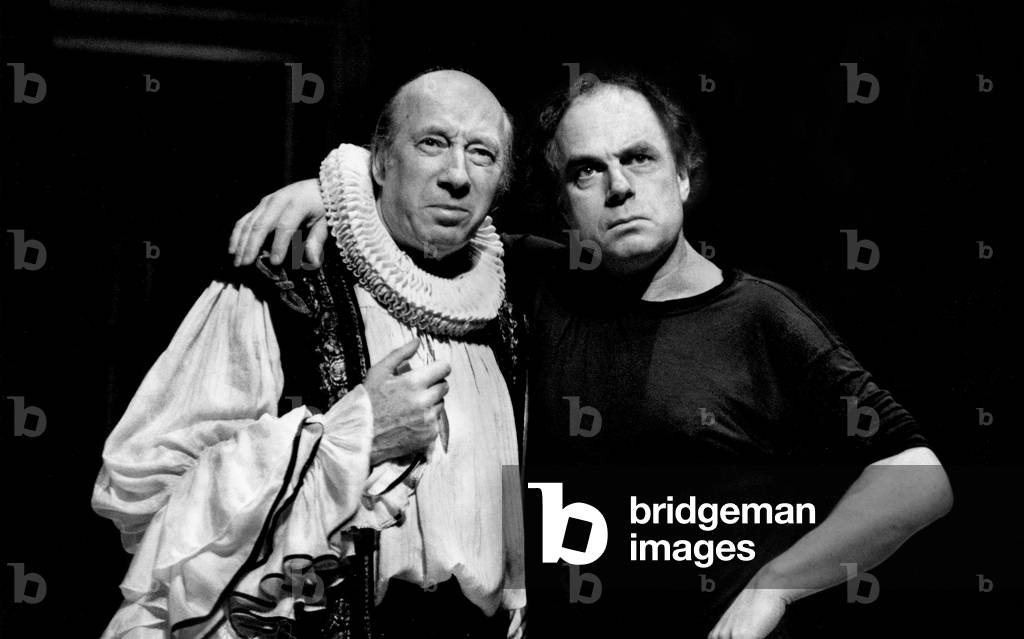 Michel Robin and Jerome Savary in Play Twelfth Night April 09, 1992 (b/w photo)