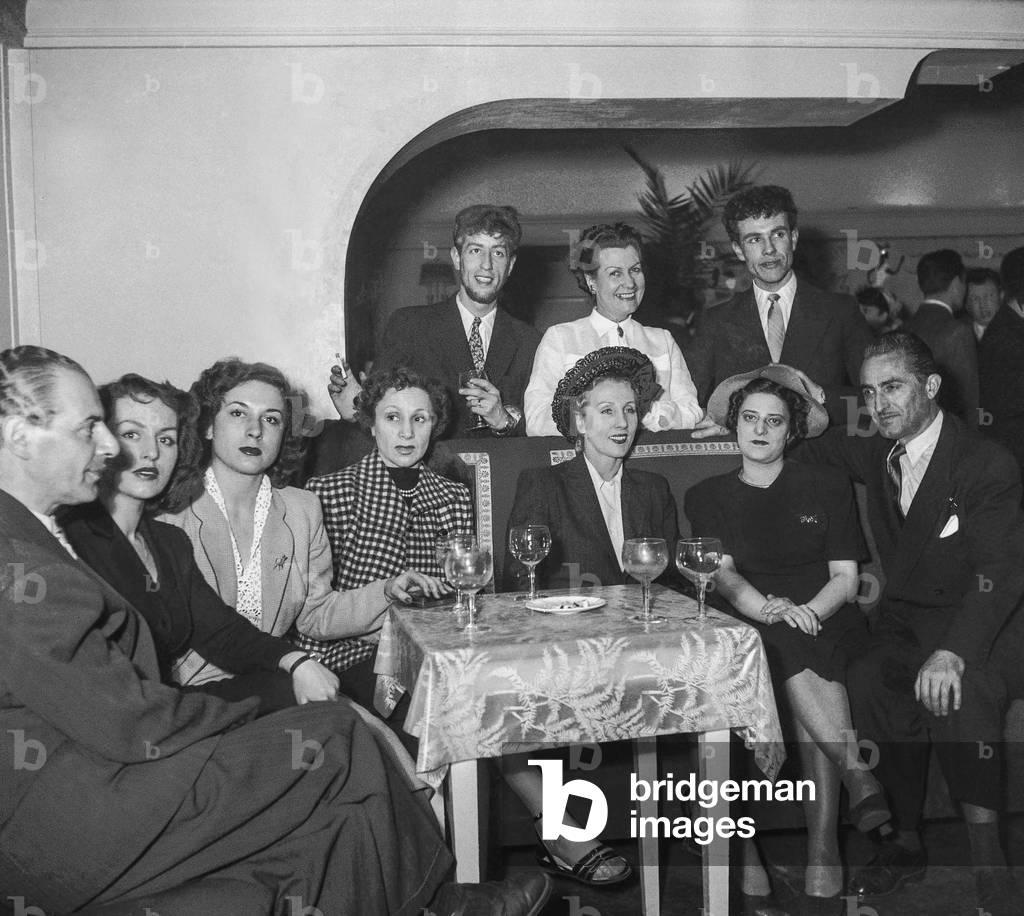 Lycette Darsonval and Renee Lebas, May 16, 1950, Paris (b/w photo)