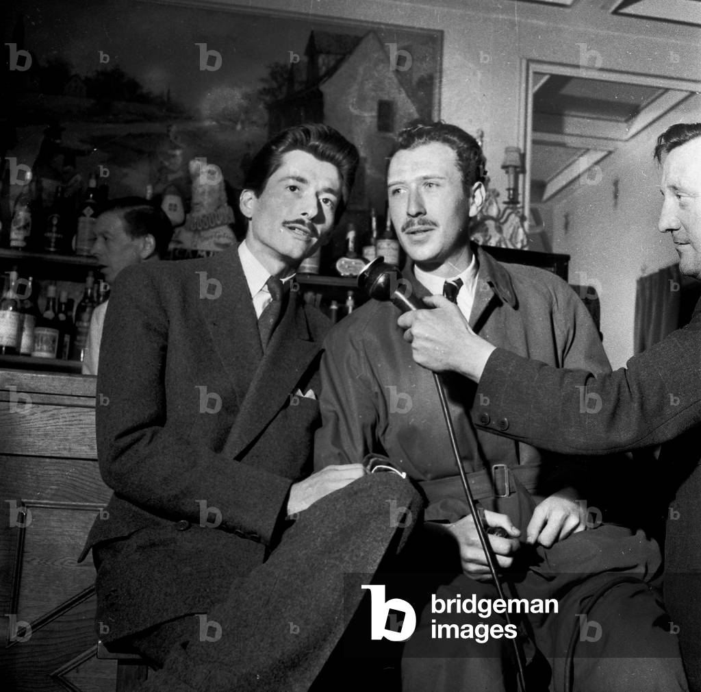 Rene Masson and Jean Dutourd Received Book-Prize October 20, 1946 Octobre 1946 (b/w photo)