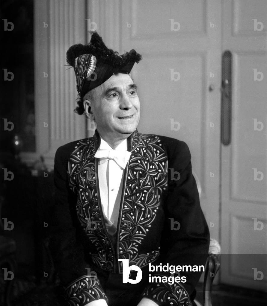 Jean Tharaud (1877-1952) French Writer, Admitted at Academie Francaise, Paris, December 12, 1946 (b/w photo)