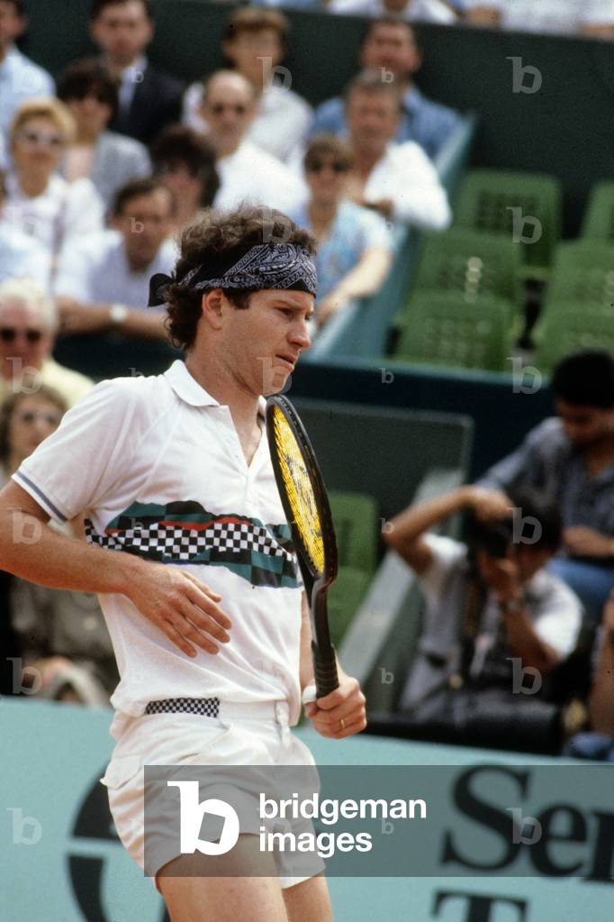 American Tennisman John Mc Enroe A Roland Garros In 1987 (photo)