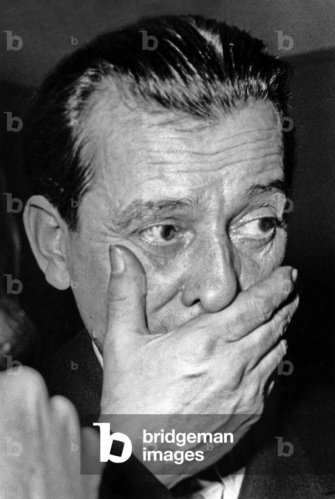 Marcel Pagnol at Presentation of The Pretty Miller Girl, 1948  (b/w photo)