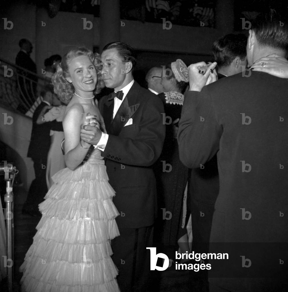 French Actors Colette Richard and Paul Meurisse at Gala For Film 