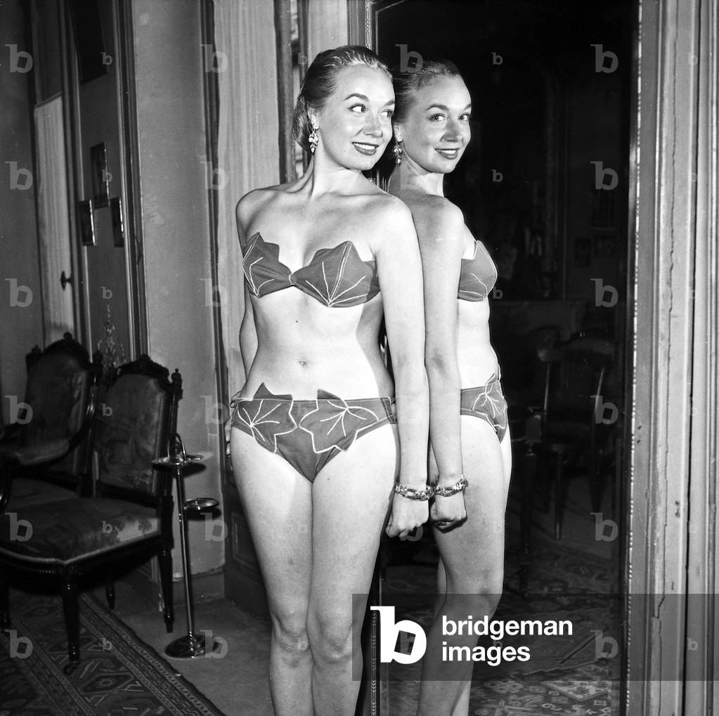 Paule Eisler (24) Miss Model (Beauty Contest), May 30, 1953 (b/w photo)