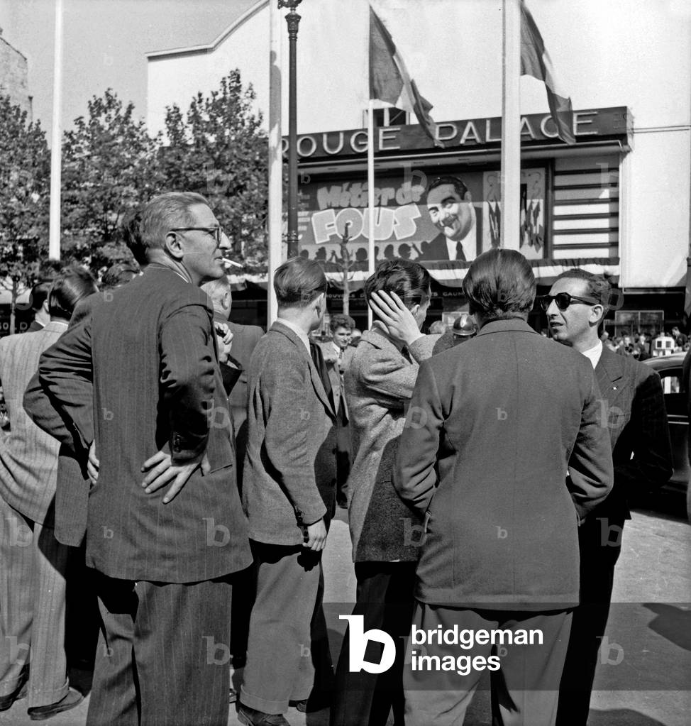 Jules Moch, French Minister of Interior, on June 18, 1949, Paris (b/w photo)