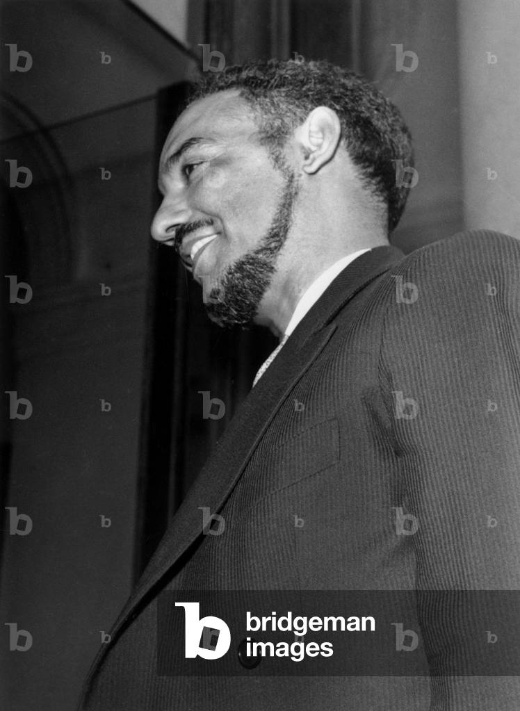President of the Islamic Republic of Mauritania Moktar Ould Daddah In Paris September 10, 1959 (b/w photo)