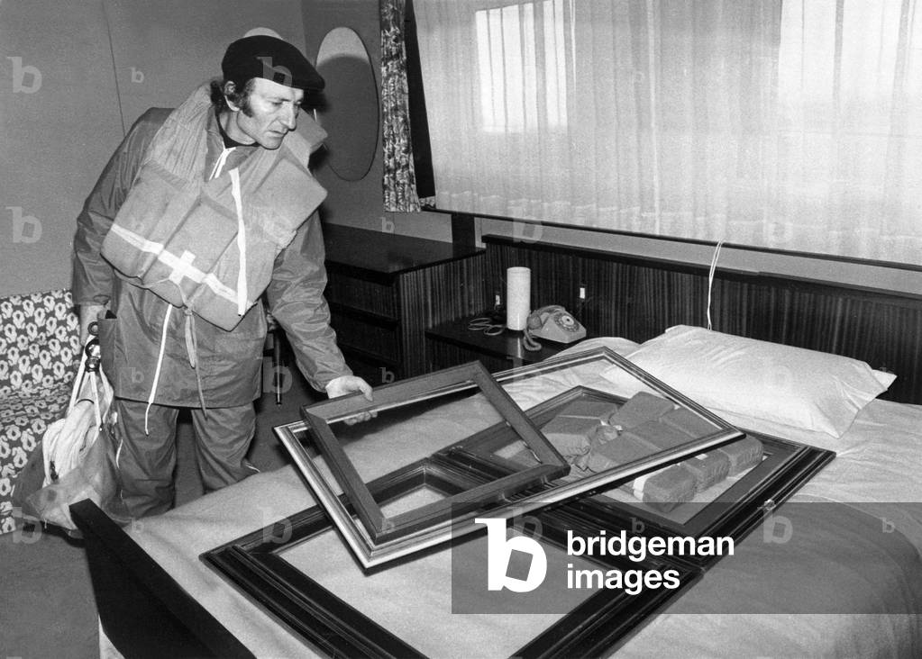 After Shipwreck of Oil Tanker Olympic Bravery Captain Tsioros Removes All Valuable Object March 2, 1976 (b/w photo)