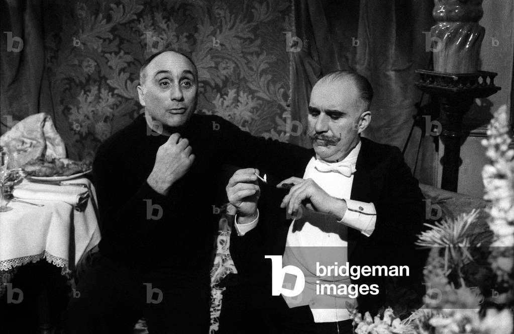 Piccoli And Marcel Bluwal During The Shooting Of “Lulu” For Television April 19, 1977 Neg: Cx9555 (b/w photo)