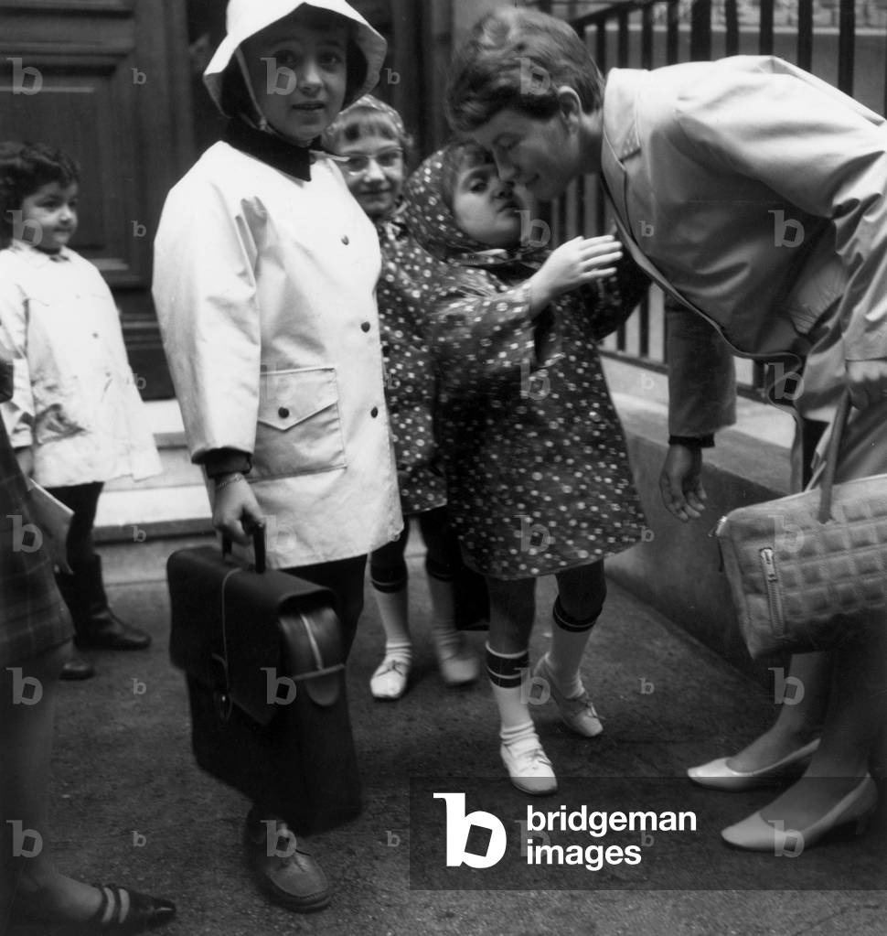 Start of The School Year, Paris, September 15, 1967 (b/w photo)