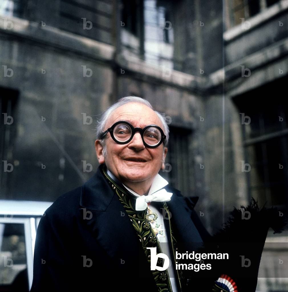 French Writer Marcel Achard at Academie Francaise, Paris, February 25, 1971 (photo)