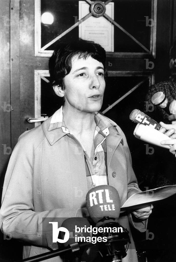 Arlette Laguiller Has Given 500 Signatures Which Are Necessary For Presidential Elections, March 24, 1981 (b/w photo)