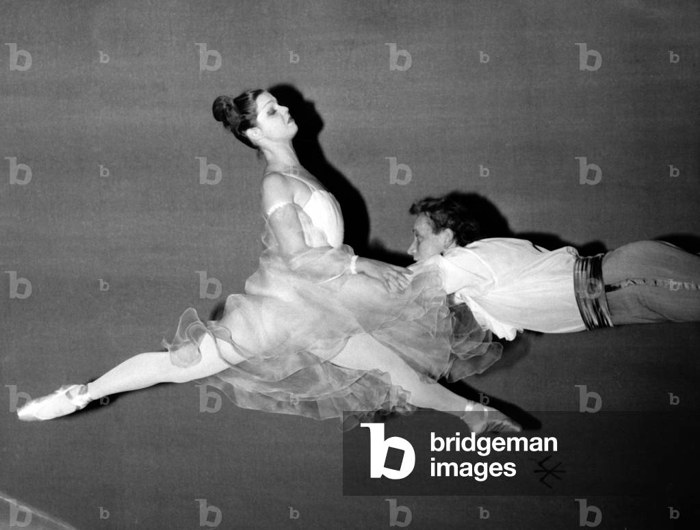 Alla Hadrilenko And Killiavine Dance Symphony. Repetition On The Scene Du Theatre Des Champs Elysees November 30, 1964. (b/w photo)