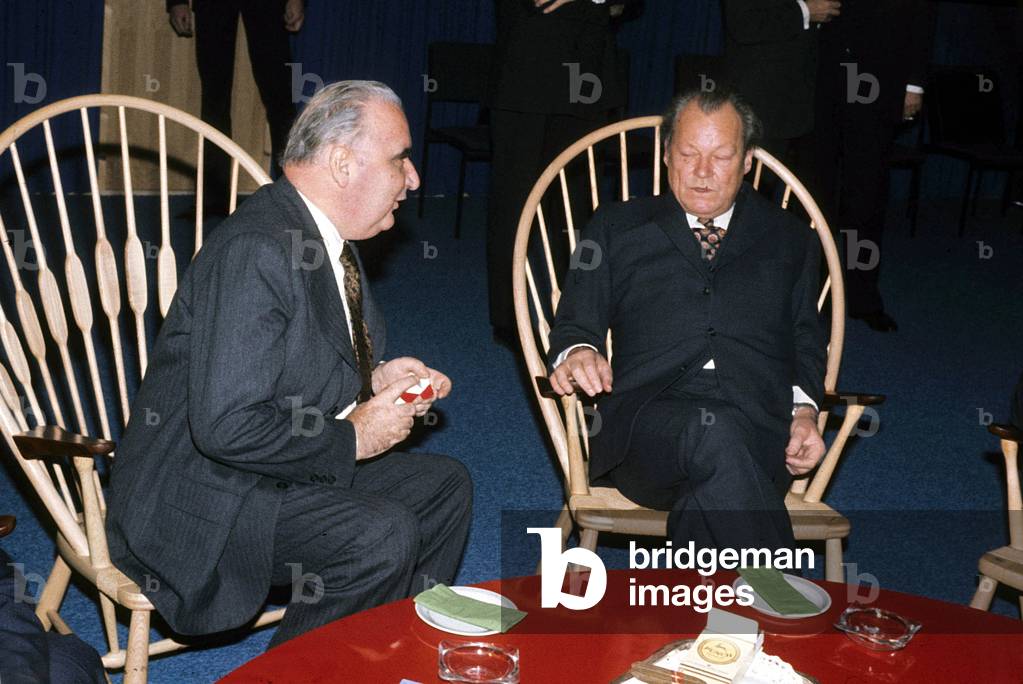 German Chancellor Willy Brandt and French President Georges Pompidou in September 1972 (photo)