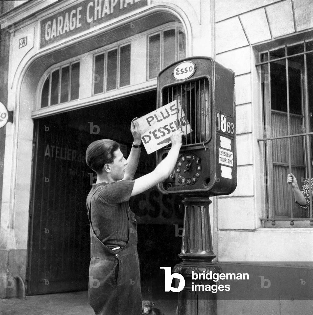 Oil Strike in France June 03, 1947 (b/w photo)