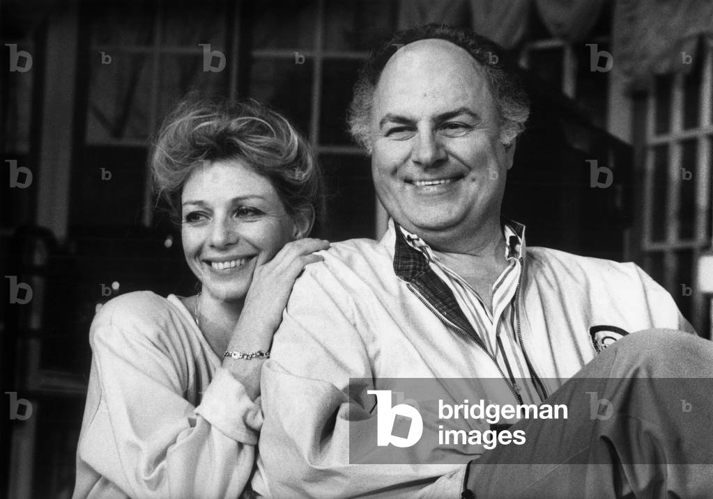 Michel Roux And Agathe Natanson In A Scene Of The Piece “Un Suedois Or Nothing” At Theatre Fontaine On January 18, 1990 (b/w photo)