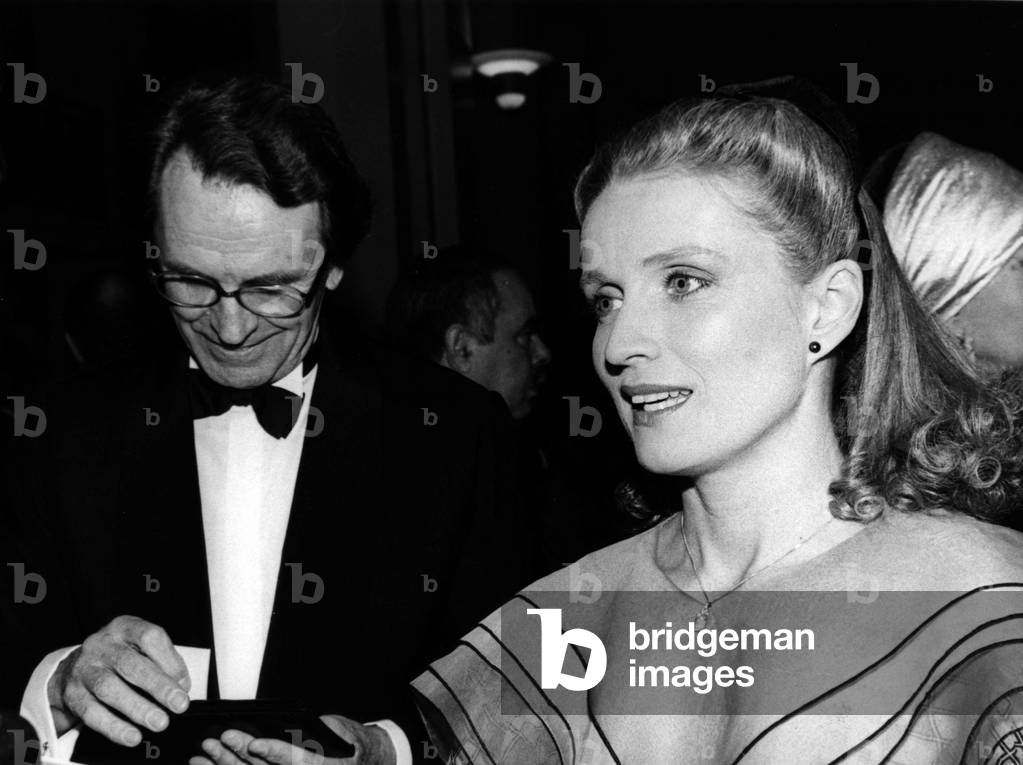 Michel Boisrond and Marie Christine Barrault at The Cesar Ceremony, Paris, February 27, 1982 (b/w photo)