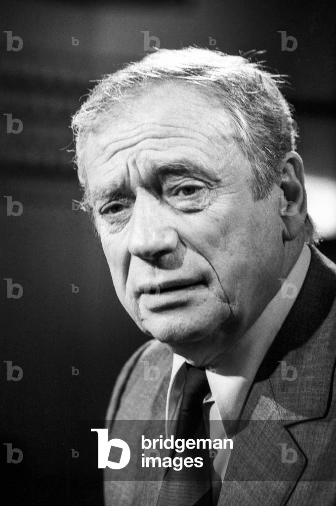 French actor Yves Montand during tvprogram 