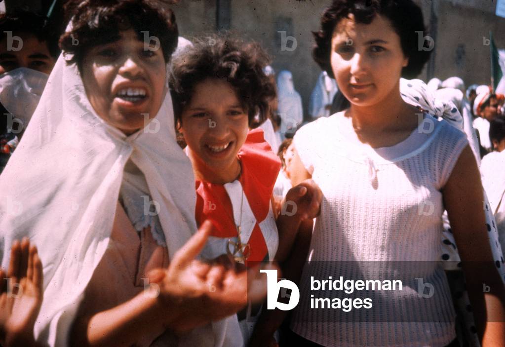 Algerian Women Celebrating Independence of Algeria July 3, 1962 End of The War (photo)