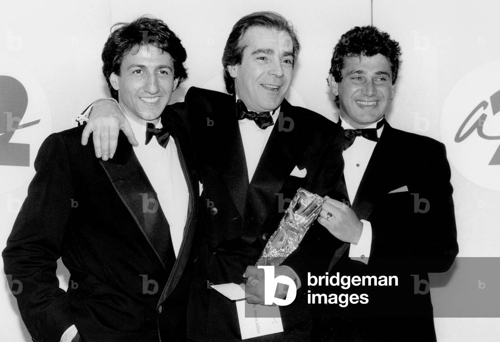 Pierre Arditi , With Richard Anconina and Michel Boujenah , Receiving French Movie Prize For Best Actor in A Supporting Role in 