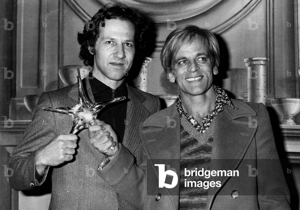 Cx9417 Klaus Kinsky And Werner Herzog At The Presentation Of The Crystal Star Of The Cinema Academy February 8, 1977 (b/w photo)