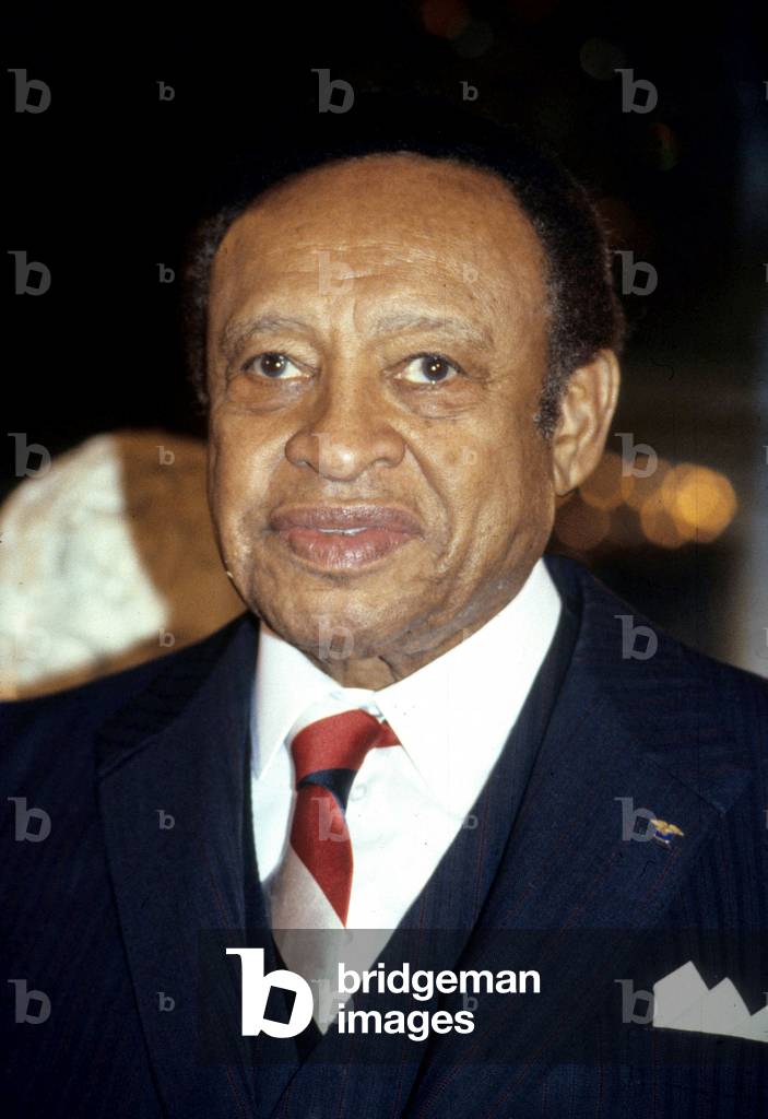 Jazzman Lionel Hampton Received French Arts and Letters Honorific Decoration , here at The Ministery of Culture in Paris January 08, 1988 (photo)