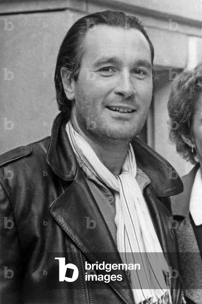 Bernard Lecoq In The Film “Comme A Fish Without Bicylette” By Jeanclaudecharnay In 1986 (b/w photo)