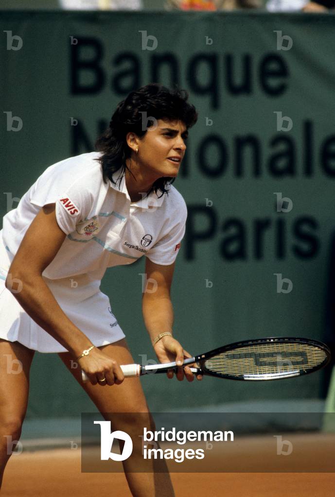 Gabriela Sabbatini during Roland Garros Championship in Paris in 1989 (photo)