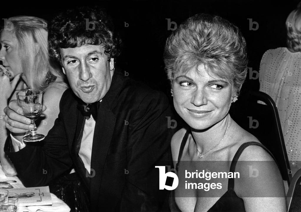 Stephane Collaro And Karen Cheryl At The Gala Du Variety Club De France Gives For Children with Disabilities At The Gabriel Pavilion in Paris November 26, 1982 (b/w photo)