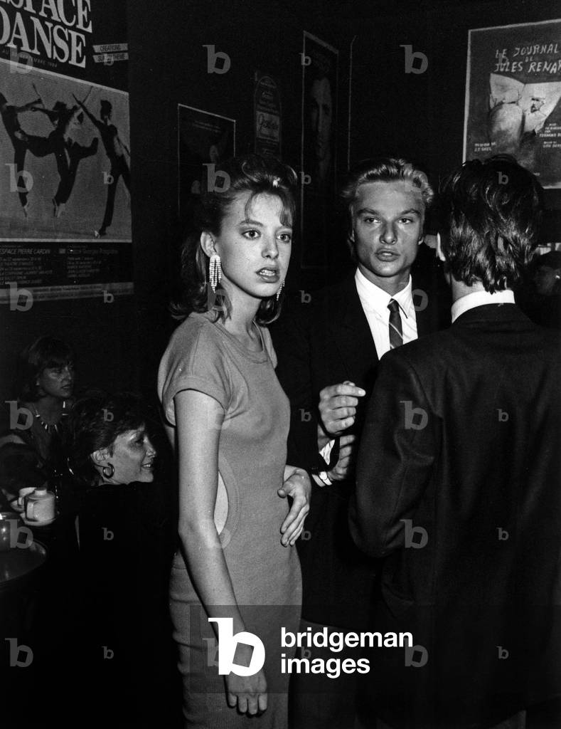David Hallyday at The Cultural Space Espace Pierre Cardin September 11, 1984 (b/w photo)