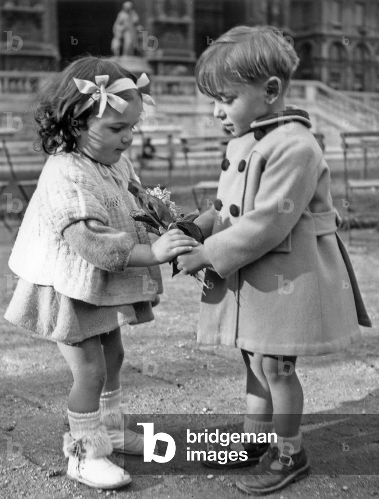 Children With Thrush April 30, 1949 (b/w photo)