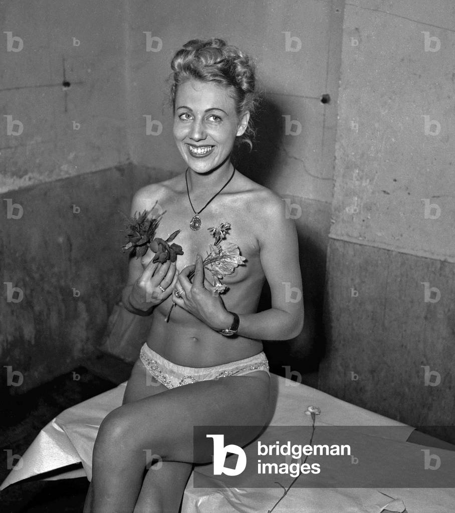 The Night of Montparnasse, Paris, July 2, 1949 : Michele Pierson (b/w photo)